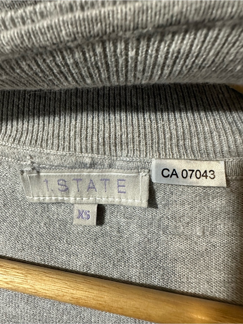 1.STATE Gray Turtleneck Cutout Lightweight Knit Sweater - Picture 3 of 6